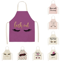 Tablier à motif de cils cuisine femmes adulte maison cuisine cuisson nettoyage tabliers bavoirs Extension de cils outils de maquillage