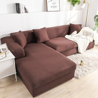 Nouveau design facile à vivre extensible durable anti-dérapant pour animaux de compagnie coloré l forme 7 places coin canapé couverture pour salon