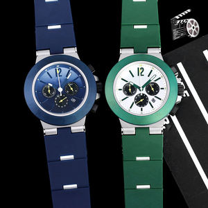 Montre de sport de luxe, chronographe à quartz, multi fuseaux horaires, bracelet en caoutchouc, design outdoor - Product Image 1