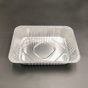 Plateau rectangulaire en <span class=keywords><strong>aluminium</strong></span> pour la restauration, <span class=keywords><strong>grand</strong></span> bac <span class=keywords><strong>jetable</strong></span> en <span class=keywords><strong>aluminium</strong></span>, compatible micro-ondes, emballage alimentaire de qualité pour la cuisson au <span class=keywords><strong>four</strong></span> - Product Image 3