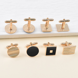2 pezzi classici Color oro <span class=keywords><strong>argento</strong></span> bottoni <span class=keywords><strong>gemelli</strong></span> quadrati rotondi per festa di lusso <span class=keywords><strong>gemelli</strong></span> da sposa per camicia borchie nere <span class=keywords><strong>gemelli</strong></span> per <span class=keywords><strong>uomo</strong></span> - Product Image 5