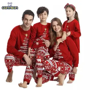Conyson ชุดนอนคริสต์มาสชุดนอนสำหรับแม่และฉัน, ชุดนอนครอบครัวลายกวางเอลก์ชุดเข้าชุดสูทชุดนอนสำหรับแม่เด็กใส่อยู่บ้าน