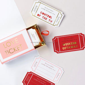 Tarjetas de vales <span class=keywords><strong>para</strong></span> <span class=keywords><strong>parejas</strong></span> plegadas con impresión en papel personalizada, cupones de amor con caja de cajón - Product Image 1