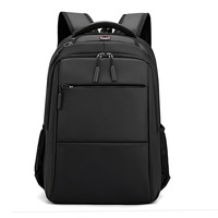 Sac à dos pour ordinateur portable en tissu Oxford imperméable grande capacité, unisexe, avec fermeture éclair, pour affaires et voyages, bretelles à coussin d'air, prise casque
