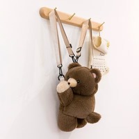 Sac à dos en peluche super doux et très populaire, motif capybara mignon, sac fourre-tout en forme d'ours, sac à dos de dessin animé, rembourré en coton PP