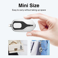 Portable 2500mAh Powerbank porte-clés poche chargeur de téléphone portable d'urgence pour iPhone Android Mini batterie fonction de charge