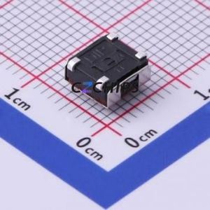 DTSJW-69N-V-T/R Tactile Switch SMD,6.2x6.3mm Switch Single Pole Single Throw Round Button Vertical Mount 6.2mm - Product Image 2