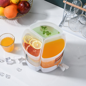 Cuisine domestique 3 compartiments intégré grande capacité <span class=keywords><strong>robinet</strong></span> fendu réfrigérateur fruits théière eau froide bouilloire bouteille pot - Product Image 1