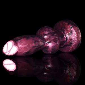 Oferta caliente: Plug anal de nudo grande con ventosa, superficie lisa, dildo de fantasía animal, dildo monstruoso para estimulación de próstata para mujeres - Product Image 6