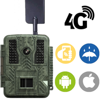Cámara de Caza para Exteriores 4k, Cámara de Vigilancia de Fauna Silvestre 4g con APP y Nube, Trailcam con Transmisión en Vivo