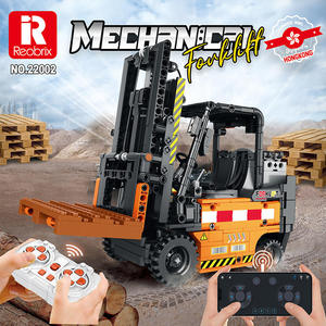 Reobrix 22002 Série Ingénierie Chariot élévateur 722 pièces Modèle de blocs de construction Jouet éducatif technique Cadeau de festival - Product Image 2