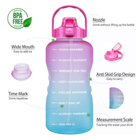 Pichet de gymnastique étanche portable Jenner de 1 gallon avec logo personnalisé et marqueur de temps