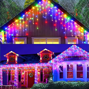 Luces <span class=keywords><strong>Solares</strong></span> LED Tipo Cascada Takenoken, Impermeables, para Jardín, Patio, <span class=keywords><strong>Navidad</strong></span>, 10m, Decorativas, con Forma <span class=keywords><strong>de</strong></span> Estrella - Product Image 1
