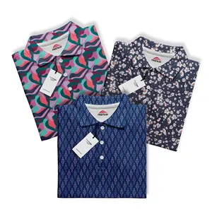 Magliette da Golf da uomo più vendute campione gratuito Logo personalizzato modello stravagante magliette da Golf elasticizzate di alta qualità con stampa completa