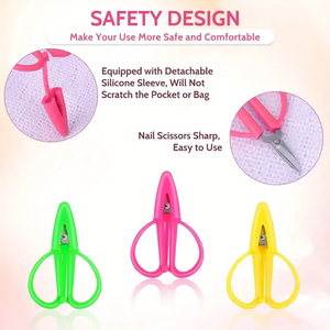 กรรไกรซุปเปอร์สแนปส์สีสันตามสั่ง ขนาดเล็ก ปลอดภัย พร้อมปลอกซิลิโคนป้องกัน สำหรับงานควิลท์และงานฝีมือ - Product Image 5