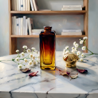 Flacons de parfum vintage uniques de luxe en gros, rechargeables, 5 ml, mini, carrés, plats, en verre transparent, emballages de 10 ml, 30 ml, 50 ml, 100 ml