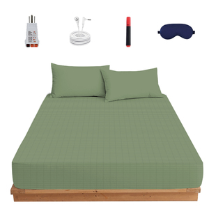 Nối đất được trang bị tấm kích thước duy nhất căn cứ tấm ga trải giường với 95% cotton hữu cơ 15% Tinh Khiết Bạc fbire cho giấc ngủ tốt hơn - Product Image 6