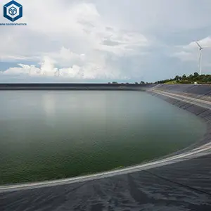 HDPE 0.75mm lini produksi lembar geombrane tahan air untuk kolam udang ikan di Filipina