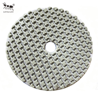 LITTLE ANT Tampon de polissage diamanté super sec à 4 étapes, robuste, 4 pouces (100 mm) pour la restauration des sols en granit, marbre et pierre