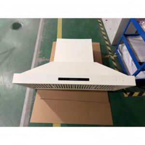 Hotte aspirante électrique domestique 48 pouces 1800 CFM personnalisable avec arrêt retardé, télécommande, 3 vitesses, filtre à déflecteurs, en acier inoxydable blanc - Product Image 3