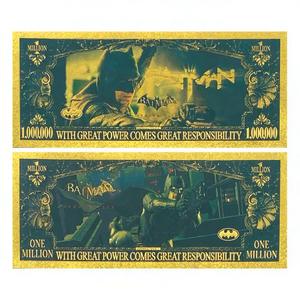 Billet de banque commémoratif Batman en feuille d'or, thème <span class=keywords><strong>film</strong></span>, collection cadeau, best-seller - Product Image 4