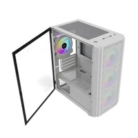 Black/White Best Cooling System Mid Tower Gaming Matx Chassis Pc Case Aluminum Alloy Side Panel Window