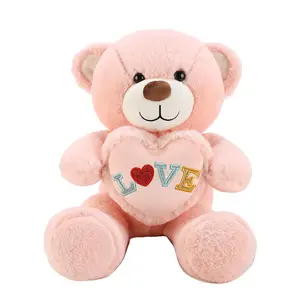 Thiết kế thời trang khổng lồ Ngày Valentine Quà Tặng Gấu bông màu xanh màu hồng vàng nhồi bông gấu bông với sáng bóng tình yêu trái tim