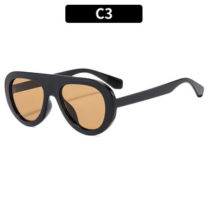 Nouvelles Lunettes de Soleil Tendance 2025 de Marques de Mode, Monture Complète en PC, Protection UV400, Style Aviateur Surdimensionné, Petite Monture, Logo Personnalisé, Designer Classique pour Hommes - Product Image 2