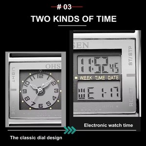 Ohsen Ad0518 Người Đàn Ông Hiển Thị Kép Đồng Hồ Đeo Tay 50M Không Thấm Nước Ngoài Trời Thể Thao Cao Su Dây Đeo Đồng Hồ Chronograph Đồng Hồ Relogio Masculino - Product Image 5