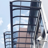 Auvent de terrasse moderne en alliage d'aluminium pour extérieur, style fixe, protection contre la pluie avec isolation thermique et moustiquaire magnétique pour villa