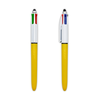 Stylo à bille multifonctionnel à écran tactile, nouveauté, encre 4 couleurs, largeur d'écriture 0,7 mm, plume DX, stylo promotionnel en plastique