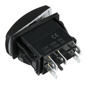 Interrupteur à bascule laser 5 broches marche/arrêt avec voyant <span class=keywords><strong>LED</strong></span> bleu, bouton à bascule 20A/12V compatible avec la plupart des SUV, VTT, UTV, motos, camions - Product Image 6