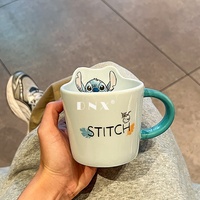 Mug à café mignon Stitch avec motif OHANA, cadeau créatif pour la maison pour filles et garçons - Anniversaire et fête