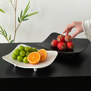 Ceramic Elevated Modern Minimalist Fruit <strong>Serving</strong> <strong>Plate</strong> <strong>Creative</strong> Dish Light Luxury Home High-Value Living Room Sophisticated - Product Image 4