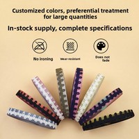 Cordon élastique, clip nasal, boucle pour l'œil, attache d'oreille pour vêtements, personnalisé, noir et blanc, enduit, 100% polyester teint, en stock, 16 brins