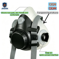 Masque demi-visage en silicone de haute qualité, réutilisable, anti-gaz et anti-poussière pour la sécurité des travaux de ponçage industriel