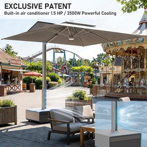 Sombrilla de Jardín Cantilever Grande, Resistente al Viento y al Agua, para Exteriores, Comercial, con Bases para Aire Acondicionado - Product Image 2