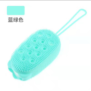 Nouveau <span class=keywords><strong>sac</strong></span> à savon exfoliant en silicone pour bain moussant, brosse de massage double face pour le bain - Product Image 4