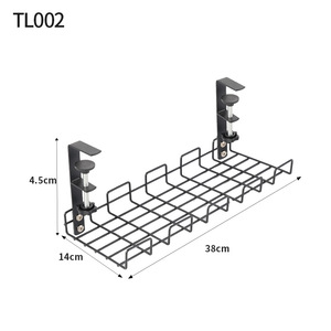 Mesh Cable Organizer Under Desk <b>Router</b> Holder Adjustable <b>Wire</b> Management Shelf Office Storage Rectangle Standing Type - Product Image 3