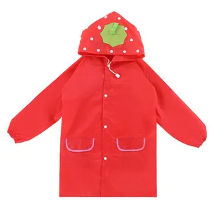 Plain Color Kids Red Raincoat High Quality Kids Raincoat Rain Boots Kids Waterproof