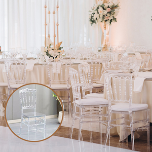 Chaise Chiavari transparente en PC, sans accoudoirs, idéale pour les événements en plein air, mariages, banquets, locations hôtelières - Product Image 4