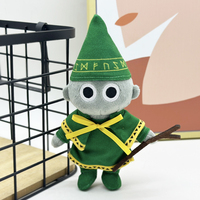 Peluche Minion Sorcier Vert du jeu d'horreur viral, personnage magique en coton PP doux, jouet en peluche Mage Vert