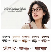 Lunettes de vue ovales rétro à clip magnétique, en stock, expédition rapide, personnalisation OEM ODM
