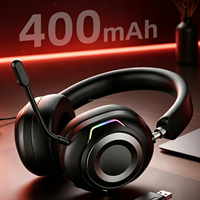 Casque de jeu 2026 avec basses puissantes, casque supra-auriculaire, charge rapide, casque de jeu avec récepteur USB 2.4G