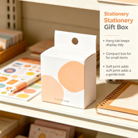 Boîte en carton blanc personnalisée avec trou de suspension, acceptant les commandes d'échantillons, boîte recyclable pour l'emballage et la présentation de produits en vente au détail