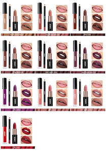 مجموعة شفاه من ثلاث قطع من أحمر شفاه مخملي يدوم طويلاً وليس من السهل تلاشيه أحمر شفاه غير لامع ملمع شفاه مع وضع العلامات - Product Image 6