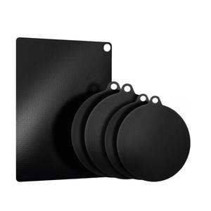 Juego de 5 tapetes protectores de silicona negros para placa de inducción - Product Image 1