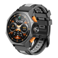 Reloj Inteligente con Bluetooth 5.3, Resistente al Agua 5ATM, Correa de Silicona Líquida, Carcasa de Aleación de Zinc, Batería de 500 mAh, Multi-idioma, Reloj Inteligente Deportivo