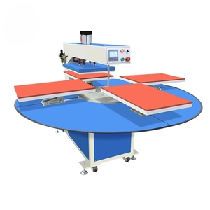Precio de fábrica Automático Neumático <span class=keywords><strong>Cuatro</strong></span> <span class=keywords><strong>estaciones</strong></span> Rotación Tipo Máquina de prensa de calor con motor - Product Image 2