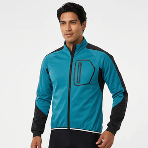 Chaqueta de Ciclismo de Manga Larga para Hombre, Cortavientos, Transpirable, 100% Poliéster, Ropa de Ciclismo OEM - Product Image 1